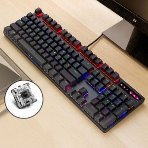 Rapoo V500 PRO Mixed Light Wired Mechanical Keyboard - 104 Keys, for Gaming & Office