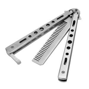 Stainless Steel Practice Butterfly Comb (Unsharpened) - Ideal for Hair Styling!