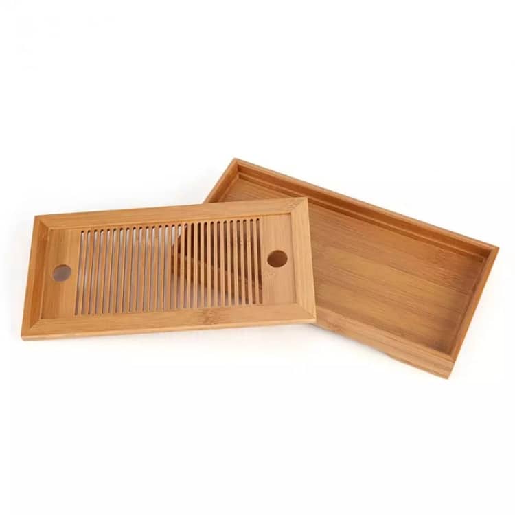 Bamboo Kung Fu Tea Tray Table with Drain Rack - Tea Accessories 4 Bamboo Kung Fu Tea Tray Table With Drain Rack - Tea Accessories - Image 4