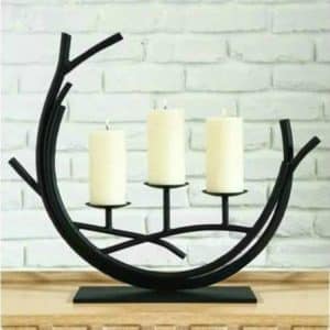Vintage Wrought Iron Candle Holder for Romantic Home Décor