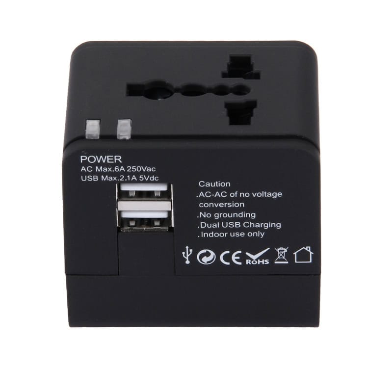 5V 2.1A Dual USB Power Charger Adapter, UK / EU / US / AU Plug (Black) 3 5V 2.1A Dual Usb Power Charger Adapter, Uk / Eu / Us / Au Plug (Black) - Image 3