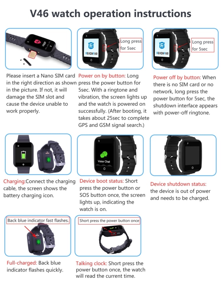 REACHFAR RF-V46-A Smart Tracker WatchBand: GPS, SOS, Camera, Health Mgmt, 4G LTE 18 Reachfar Rf-V46-A Smart Tracker Watchband: Gps, Sos, Camera, Health Mgmt, 4G Lte - Image 18