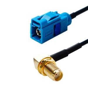 Compact 20cm SMA Male to Fakra Z Female Connector Adapter RG174 Cable