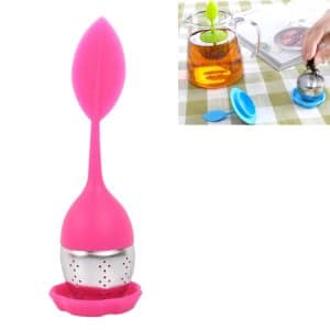 Leaf Shape Tea Strainer, Stainless Steel with Silicone, Easy Brewing, Durable