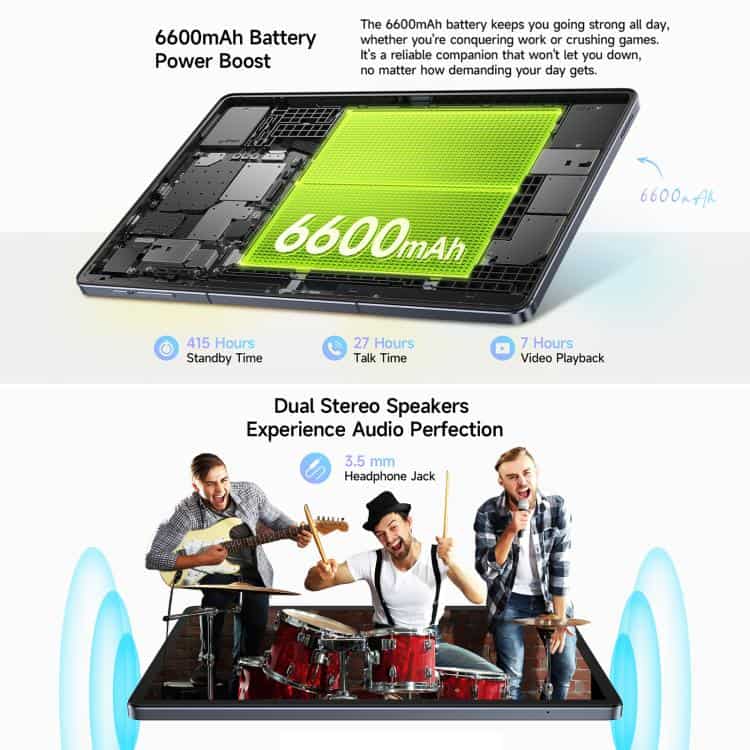 Ulefone Tab A10 Pro 11" Tablet: 6GB RAM, 128GB Storage, Android 14, Octa-Core CPU 8 Ulefone Tab A10 Pro 11&Quot; Tablet: 6Gb Ram, 128Gb Storage, Android 14, Octa-Core Cpu - Image 8