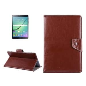 8" Crazy Horse Leather Case with Holder for Galaxy Tab S2 & More