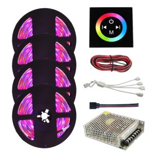 20M RGB LED Strip Light Kit - 4PCS Waterproof SMD LED Ribbon Lights