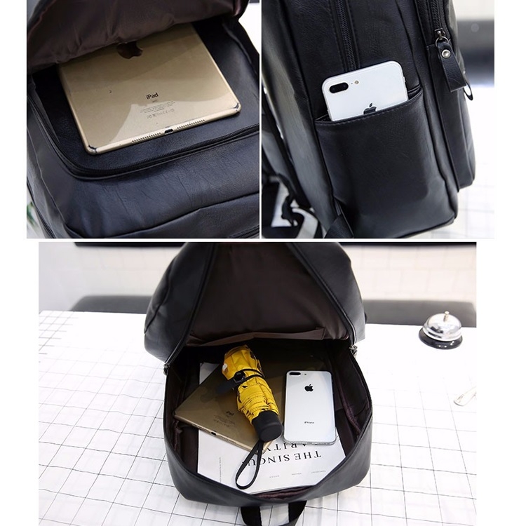 Stylish PU Leather Men's Double-shoulder Messenger Bag • Wide Strap Casual 7 Stylish Pu Leather Men'S Double-Shoulder Messenger Bag • Wide Strap Casual - Image 7