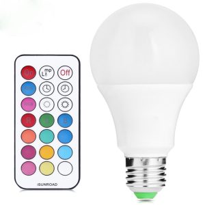 10W E27 RGB Dimmable LED Bulb - Vibrant Color Changing Light for Any Mood
