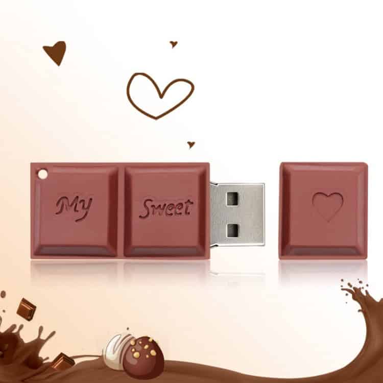 8GB Creative Chocolate USB 2.0 MicroDrive: Innovative Storage Delight 3 Usb Flash Drive Designed To Resemble A Chocolate Bar With Three Segments.