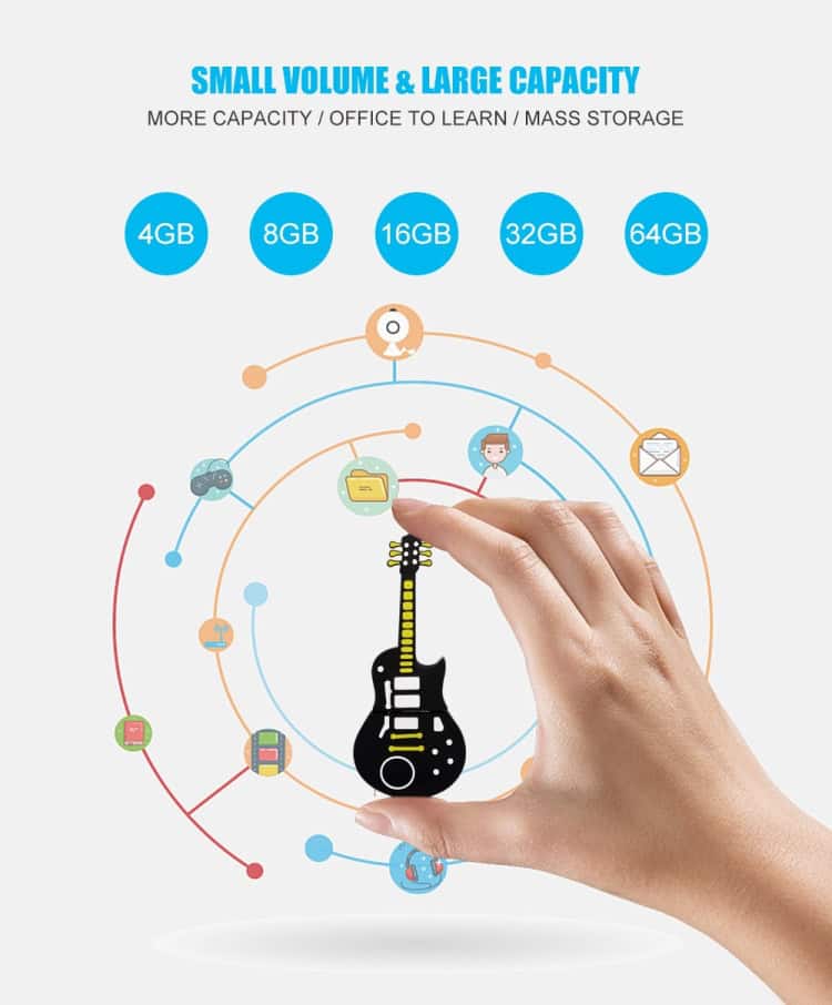 Innovative 4GB USB 2.0 Triangle Guitar U Disk - For Music Enthusiasts 5 4. High-Capacity And Compact Storage Solutions Ideal For Office, Learning, And Mass Storage With Options From 4Gb To 64Gb.