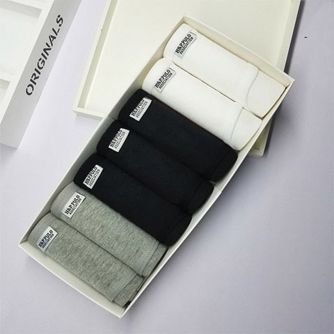 Girl's Gray, White & Black Solid Color Underwear Set - Comfort & Style Combined 5 High-Quality Men'S Socks In Black, White, And Gray, Neatly Packed In A Stylish Gift Box, Ideal For Stylish Men’s Accessories And Premium Apparel. Perfect For Gifting Or Personal Use.