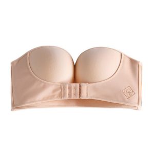 Seamless Nude Strapless Bra With Molded Cups, Adjustable Hooks, And Comfortable Fit, Ideal For Everyday Wear And Special Occasions. Perfect For Backless, Strapless, And Low-Cut Outfits.