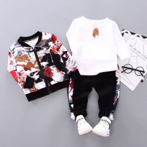 Colorful Kid'S Bomber Jacket And Casual Outfit With White Sneakers, Ideal For Children’s Fashion, Retail Clothing, And Online Shopping. Stylish Children'S Apparel Showcased For Fashion And Comfort.