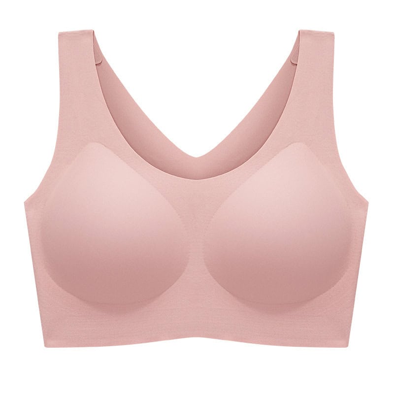 CloudSoft Seamless Women's Underwear - Comfy Fit, All-Day Comfort, Various Sizes 2 Comfortable Pink Bra With Seamless Design, Supportive Underwire, Soft Fabric, Ideal For Everyday Wear, Women'S Lingerie From Syndmart.