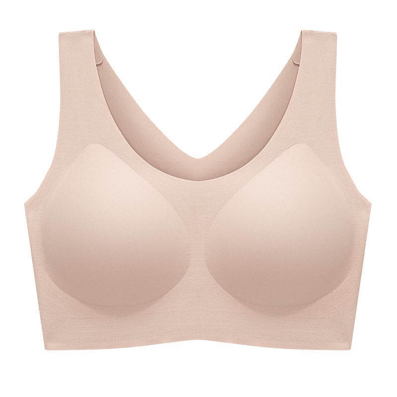 CloudSoft Seamless Women's Underwear - Comfy Fit, All-Day Comfort, Various Sizes 4 Comfortable Beige Seamless Bra For Women, Ideal For Everyday Wear, Providing Support And A Smooth Silhouette. Perfect For Casual, Leisure, And Professional Outfits.