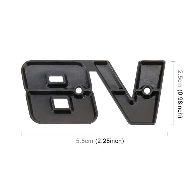 V8 Connect Shape Small Car Metal Sticker for Stylish Body Decor 3 Black Plastic Letter &Quot;B&Quot; And &Quot;V&Quot; 3D Alphabet Used For Signage Or Decorative Purposes, Measuring 5.8Cm Wide And 2.5Cm Tall, Ideal For Diy Projects, Crafts, And Custom Displays.