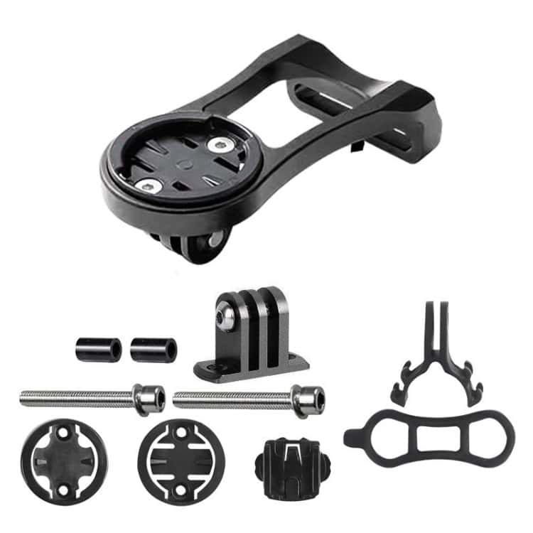 Mountain Bike Seat Extension Bracket Light Stand - Bike Code Table Essential 2 Saddle Clamp Bike Accessory, Bike Seat Post Mount Holder, Cycling Bike Tools And Parts, Black And Silver Bike Hardware, Bicycle Spare Parts And Accessories.