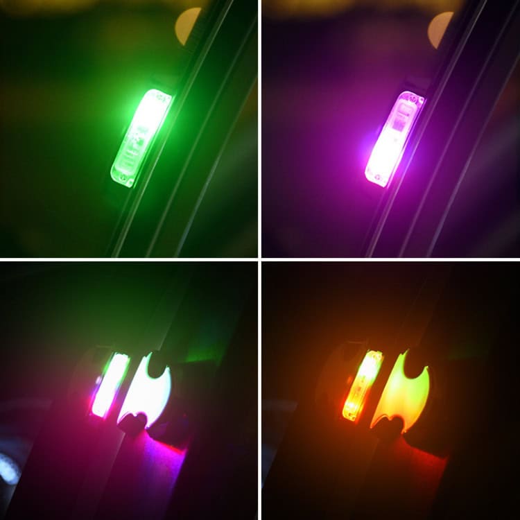 2 PCS Car LED Door Warning Lights Anti-collision Door Opening Lamp Flashing Lights 11 Green Led Light Indicator On Electronic Device, Vibrant Illumination For Technology Product, Glowing Sensor Light, Led Status Indicator For Gadgets, Technology Lighting For Modern Electronic Equipment.