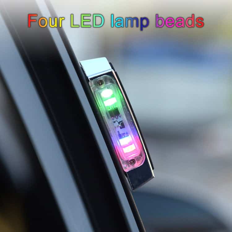 2 PCS Car LED Door Warning Lights Anti-collision Door Opening Lamp Flashing Lights 4 Led Lamp Beads For Lighting Projects And Electronics, Showcasing Colorful Illumination. Perfect For Diy Electronics, Decorative Lighting, And Led Displays. High-Quality, Energy-Efficient Led Lamp Beads.