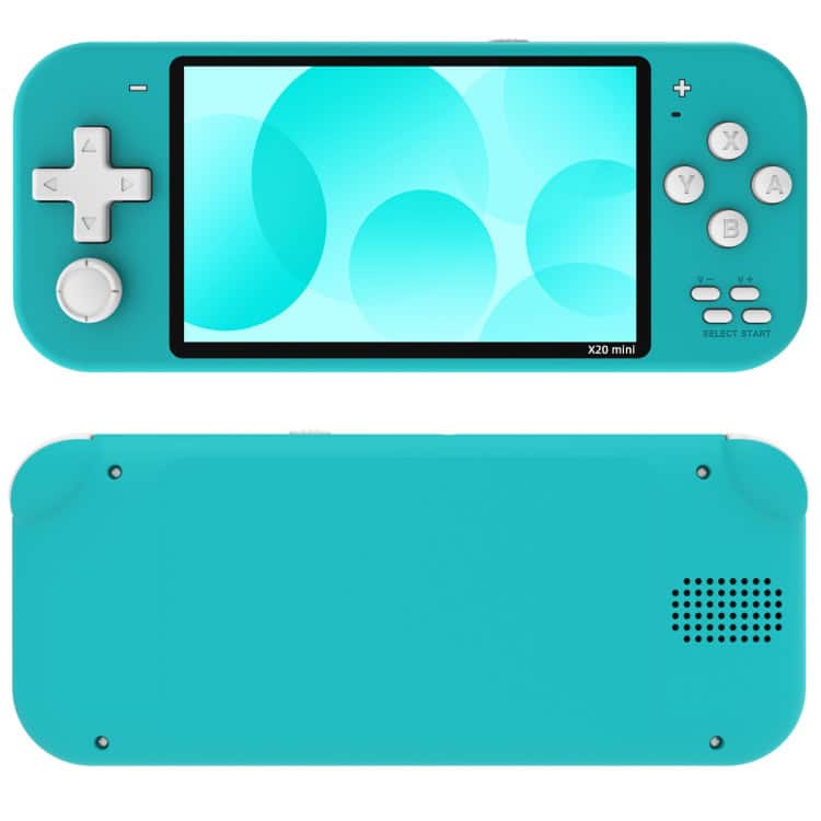 X20 Mini Handheld Console: 4.3" Screen, 8GB Memory, 20 Classic Games 10 Blue Handheld Gaming Console With Screen And Control Buttons, Portable Device For Gaming Entertainment And Media, Modern Design, Vibrant Color, Ergonomic Layout.