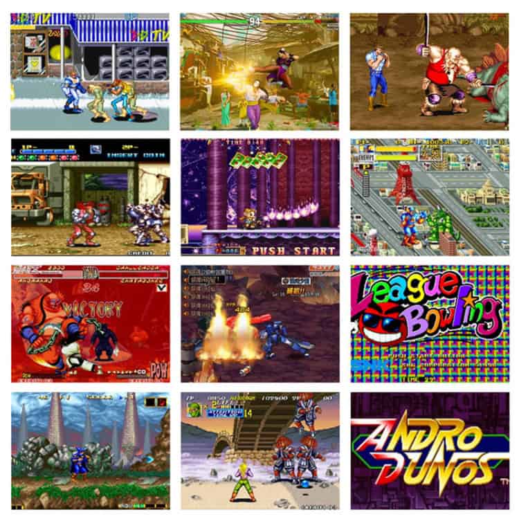 X20 Mini Handheld Console: 4.3" Screen, 8GB Memory, 20 Classic Games 5 Battle Scene From Classic Fighting Game, Pixelated Characters Fighting In Street Setting Emphasizing Retro Arcade Style, Vibrant Colors, Vintage Video Game Graphics For Nostalgic Gaming Experience.