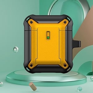 Double-sided laser distance meter with yellow and black exterior, precise measurement tool for construction and home improvement projects.