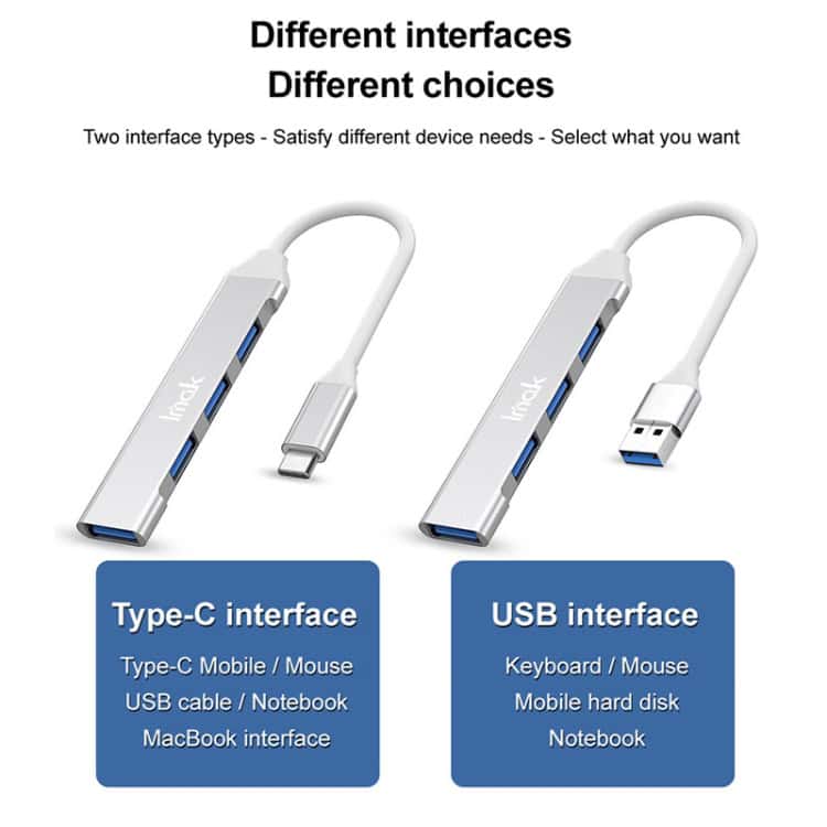 iMak 4-in-1 Docking Station HUB: Streamline Your Workspace with Versatility 3 Usb-C And Usb Hub Adapter For Multiple Device Connections, Compatible With Laptops, Notebooks, Macbooks, Tablets, And Smartphones For Versatile Data Transfer And Charging Solutions.