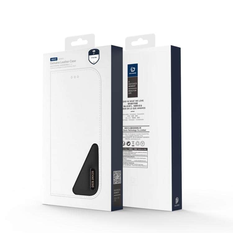 DUX DUCIS Hivo Series Cowhide Flip Case for iPhone 17 & 16 - Luxurious Protection 8 Genuine Leather Phone Case Packaging With Sleek Design, Highlighting Durability And Quality Protection For Mobile Devices. Ideal For Protecting Smartphones With Style And Elegance.