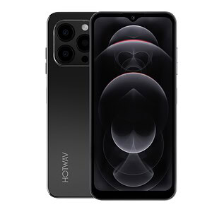 High-end black smartphone with triple camera system and sleek design, showcasing the latest technology and premium build quality. Perfect for tech enthusiasts and mobile users seeking advanced features.