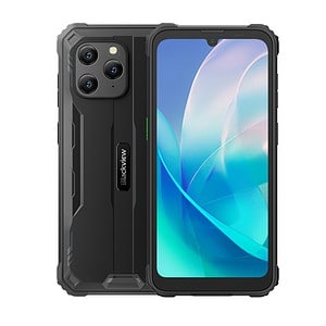 Rugged black smartphone with triple camera system and durable design, ideal for outdoor use and harsh conditions, showcasing premium mobile technology from Syndmart.