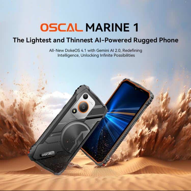 Blackview Oscal Marine 1: 6.56" Android 15, Octa Core, 4G NFC, OTG, 4GB+128GB 4 Oscal Marine 1 Rugged Smartphone With Ai-Powered Features, Lightweight And Durable, Designed For Extreme Conditions, Featuring Dokeos 4.1, Gemini Ai 2.0, And Advanced Intelligence.