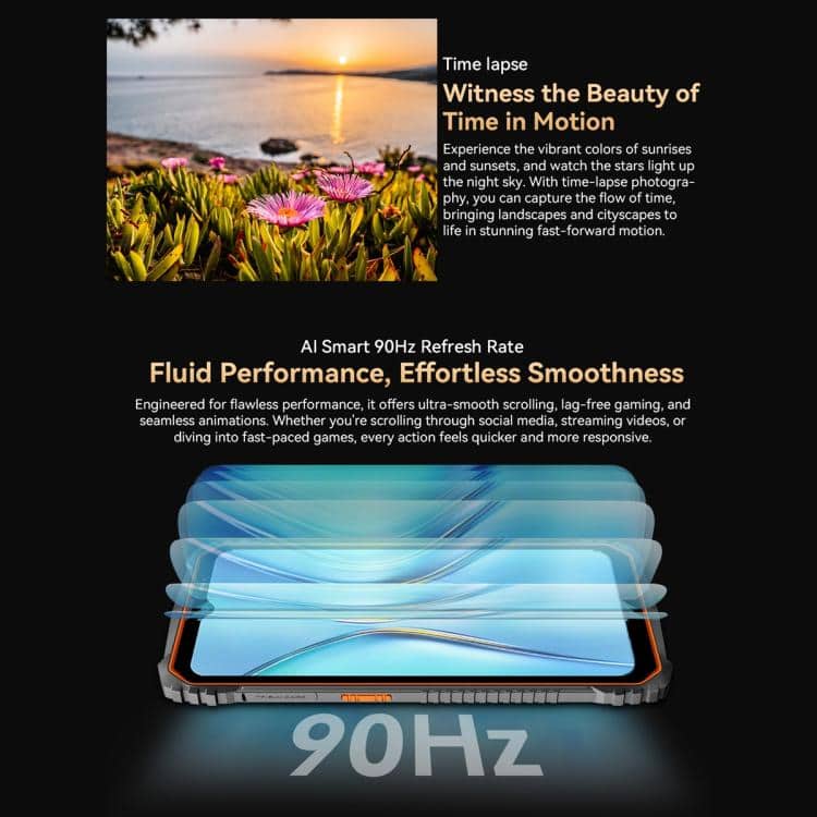 Blackview Oscal Marine 1: 6.56" Android 15, Octa Core, 4G NFC, OTG, 4GB+128GB 20 Witness The Beauty Of Time In Motion With Vibrant Sunsets, Starry Skies, And Stunning Landscapes Captured Through Time-Lapse Photography For Mesmerizing Visual Storytelling.