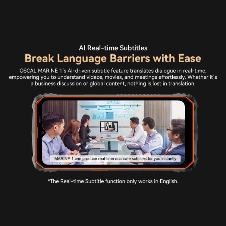 Blackview Oscal Marine 1: 6.56" Android 15, Octa Core, 4G NFC, OTG, 4GB+128GB 22 Ai Subtitle Translation Device For Real-Time Multilingual Subtitles And Global Content Understanding, Enhancing Business Communication And Video Accessibility.
