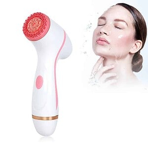 Deep pore facial cleansing brush for women and men, waterproof electric beauty skincare device for face, exfoliation, acne, and blackhead removal.