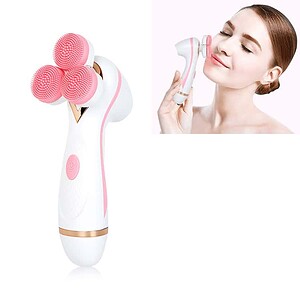 Wireless facial cleansing brush for deep skin cleansing and exfoliation, with gentle silicone bristles and rechargeable design. Perfect for skincare routines and facial beauty treatments.