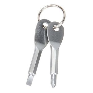 Heavy-duty stainless steel keychain screwdrivers, great for DIY and repair tasks, compact and durable for everyday carry and keyring attachment.