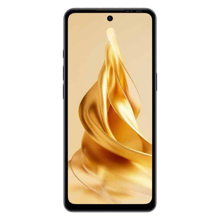 Ulefone Note 18 Pro 6GB+256GB Face ID, Fingerprint 6.78" Android 14 4G Dual SIM 2 Stunning Modern Smartphone With A Sleek Black Frame And Vibrant Golden Abstract Wallpaper, Showcasing Premium Design And High-Resolution Display.