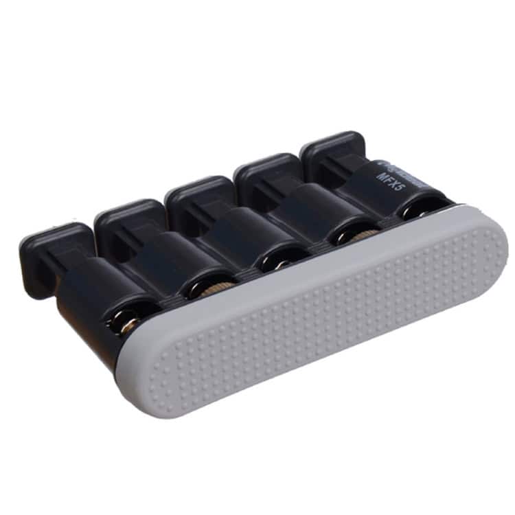 Adjustable Finger Palm Exerciser for Guitar & Piano, Multi-finger Tensioner 3 Aa Battery Organizer With Six Slots, Portable Battery Storage Case For Aa Batteries, Compact And Lightweight Design.