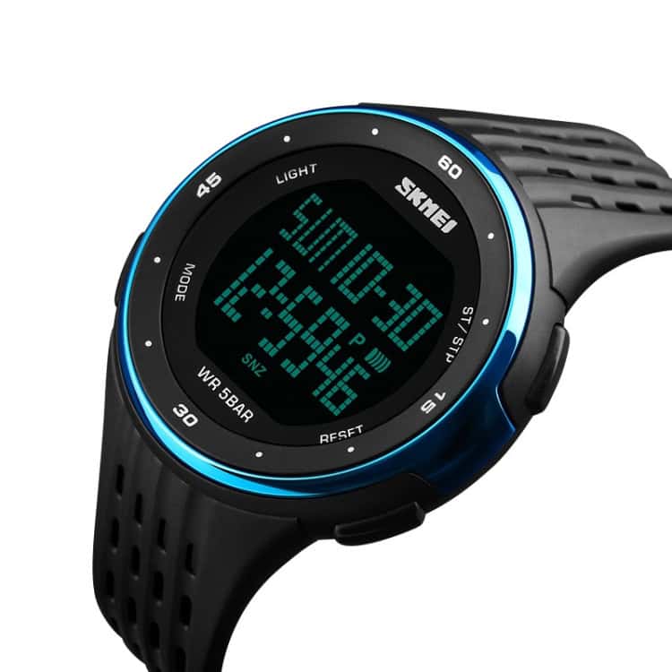 SKMEI 1219 Men's Outdoor Sports Watch - Adventure-Ready, Multi-Function, Electronic 2 Digital Sports Watch With Led Display, Water-Resistant Up To 50 Meters, And Multiple Functions Including Stopwatch And Alarm, Perfect For Fitness Enthusiasts And Outdoor Activities.