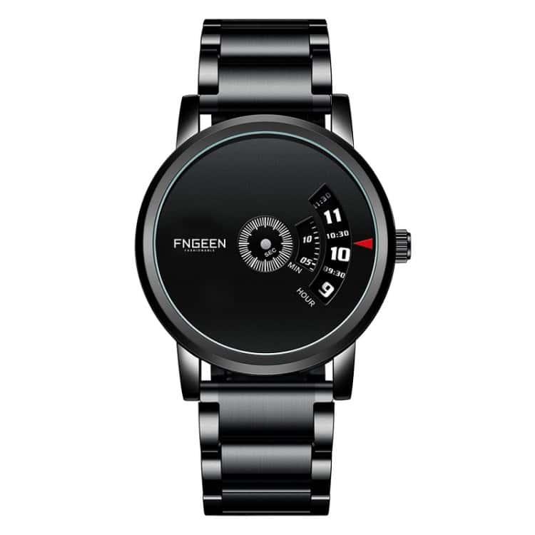 FNGEEN S230 Men's Quartz Watch - Timeless Elegance for Every Occasion 1 Black Men'S Digital Analog Watch With A Sleek Metal Strap And Modern Dial Design For Stylish Everyday Wear.