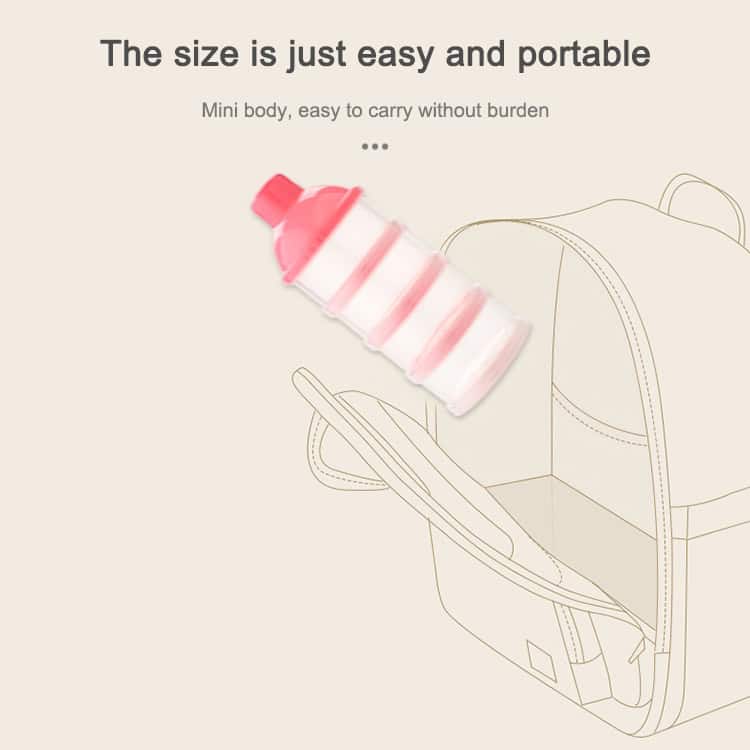 Portable Baby Milk Powder Formula Dispenser & Storage Container - Feed on the Go! 7 Pink Portable Water Bottle With Flip Lid, Lightweight And Compact, Perfect For Travel And Outdoor Activities.