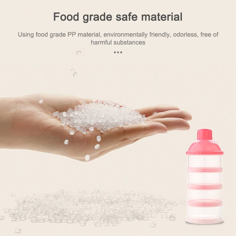 Portable Baby Milk Powder Formula Dispenser & Storage Container - Feed on the Go! 8 Food Grade Safe Plastic Pellets For Food Packaging And Storage, Environmentally Friendly, Odorless, Non-Toxic, And Made From Food Grade Pp Material.