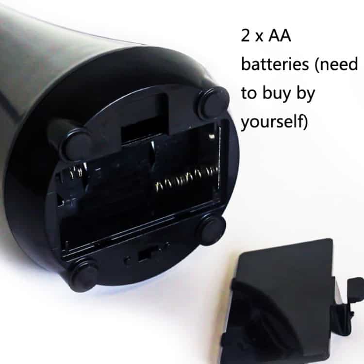 3-in-1 Outdoor Fan Repels Flies & Mosquitoes - Multi-Function Fly Trap 6 Aa Batteries Compartment For Electronic Device, Needs To Be Replaced Or Installed, With A Battery Cover Nearby.