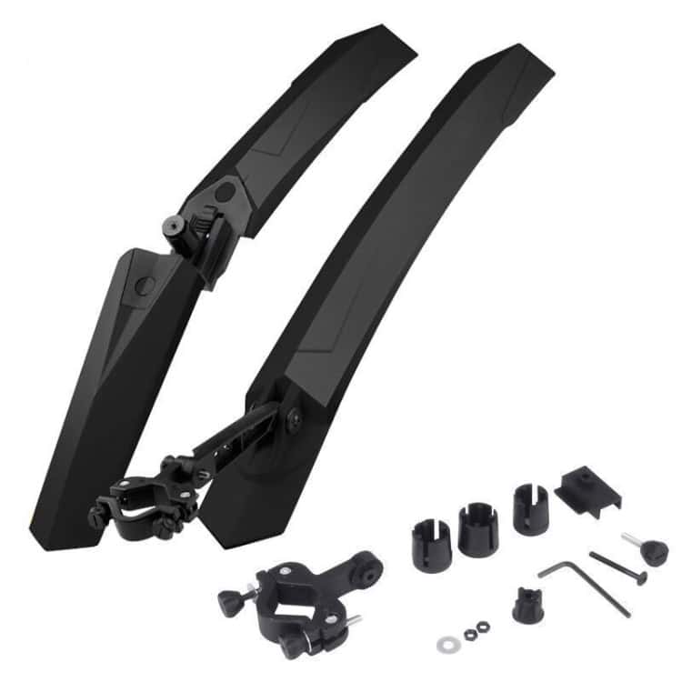 2632 Bicycle Mudguards - Quick Release, Easy Install, Universal Fit • Keep Clean On the Go 1 Adjustable Black Bike Fender Mudguard Set With Mounting Hardware For Bike Protection And Durability.