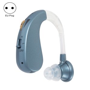 Wireless hearing aid with volume control and ear mold for improved hearing clarity, suitable for adults, discreet design, lightweight, and comfortable fit, powered by EU plug, ideal for enhanced auditory experience.