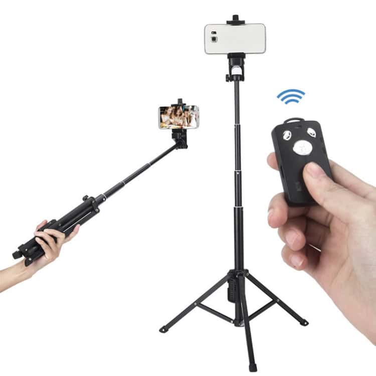 YUNTENG Selfie Stick Tripod with Bluetooth Remote - Camera Stand 1 Flexible Smartphone Selfie Stick With Tripod And Wireless Remote For Vlogging And Social Media Content Creation.