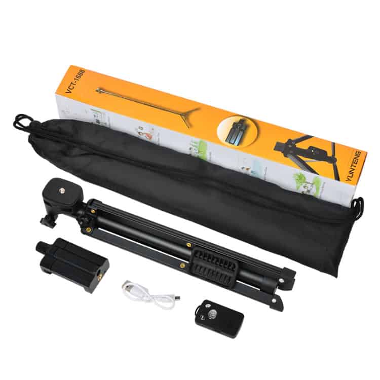 YUNTENG Selfie Stick Tripod with Bluetooth Remote - Camera Stand 2 Tripod Stand With Carrying Case For Camera Or Smartphone, Portable Photo Equipment, Versatile Photography Gear, Yunteng Vct-1688, Lightweight, Adjustable, For Professional Or Amateur Photographers.