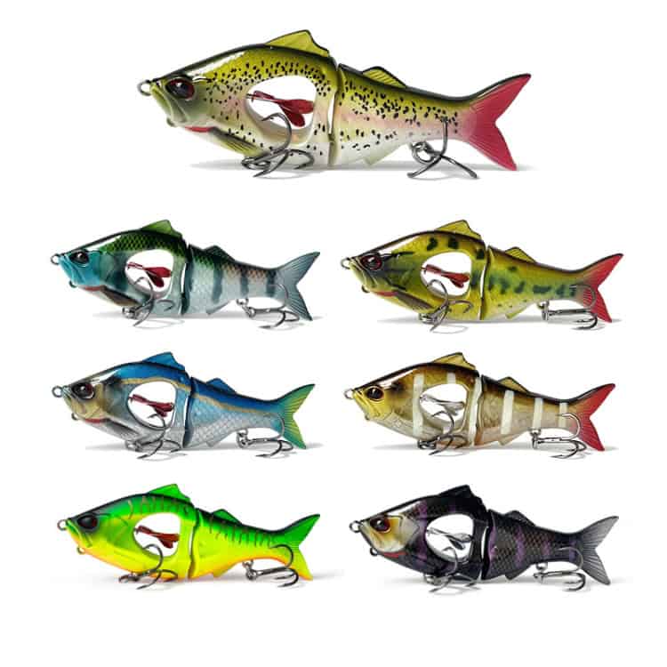 Ultimate Long Cast Slow Sinking Multi-Section Fishing Lure - Sea & Freshwater 2 Bright-Colored Fishing Lures Resembling Small Fish, Designed For Freshwater And Saltwater Fishing, Featuring Realistic Patterns And Sharp Hooks For Attracting Predatory Fish.