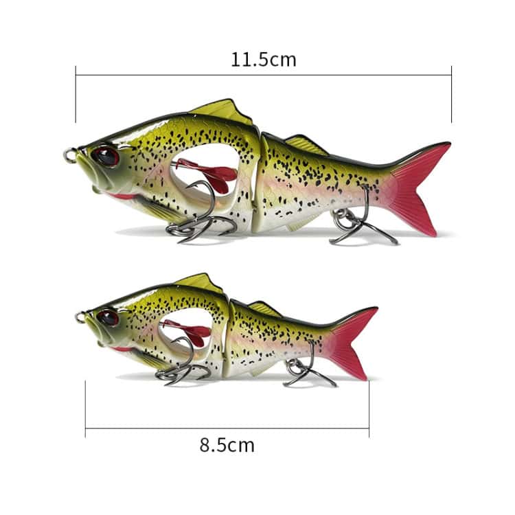 Ultimate Long Cast Slow Sinking Multi-Section Fishing Lure - Sea & Freshwater 3 Vibrant Fishing Lures Resembling Bass Fish, Designed For Freshwater And Saltwater Fishing, Featuring Realistic Colors And Fishing Hooks For Optimal Catch Performance.